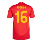 RODRIGO #16 Spain Home Jersey Player Version Euro - minejerseys
