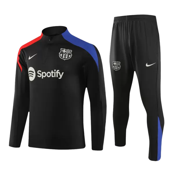 Kids Barcelona Zipper Sweat Kit(Top+Pants) - minejerseys