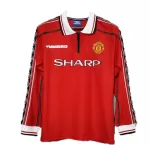 Beckham #7 Retro Manchester United Home Sleeve Sleeve Jersey 1998/00 - minejerseys