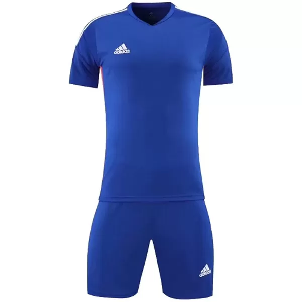 Customize Team Blue Soccer Jersey Kit(Shirt+Short) 721 - minejerseys