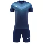 NK-907 Customize Team Navy&Blue Soccer Jersey Kit(Shirt+Short) - minejerseys