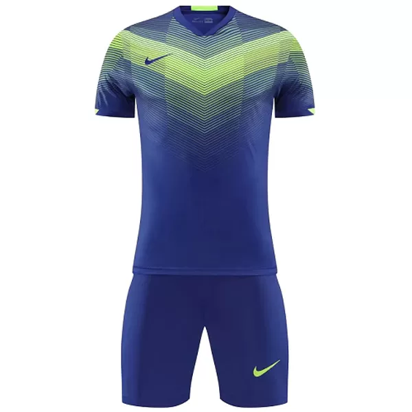 NK-907 Customize Team Blue&Green Soccer Jersey Kit(Shirt+Short) - minejerseys