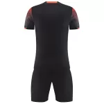 NK-907 Customize Team Black Soccer Jersey Kit(Shirt+Short) - minejerseys