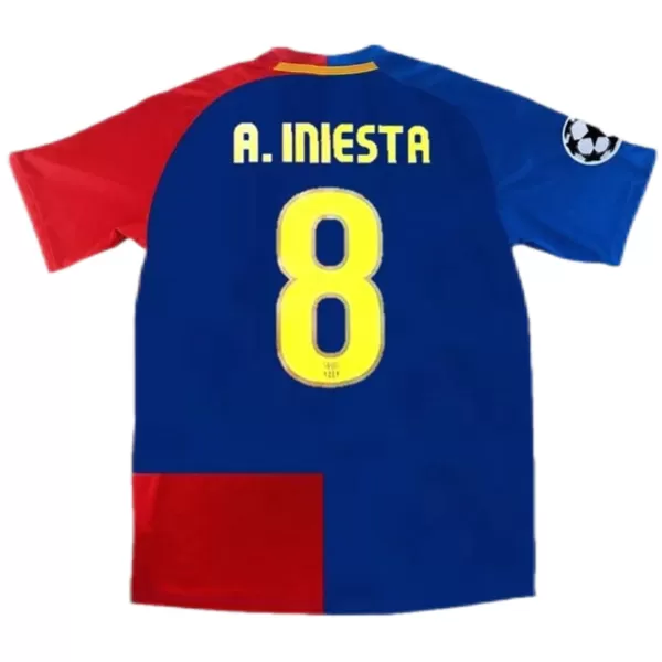 A.INIESTA #8 Retro Barcelona UCL Final Home Jersey 2008/09 - minejerseys