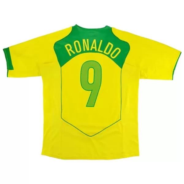 Ronaldo #9 Retro Brazil Home Jersey 2004 - minejerseys
