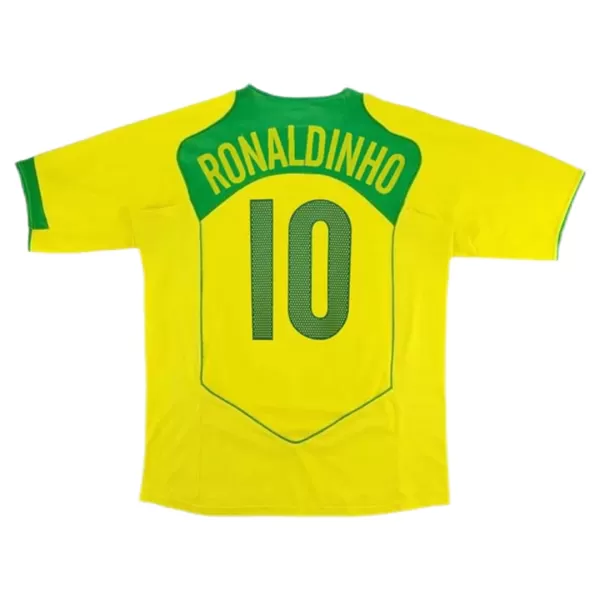Ronaldinho #10 Retro Brazil Home Jersey 2004 - minejerseys