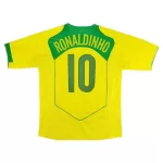 Ronaldinho #10 Retro Brazil Home Jersey 2004 - minejerseys