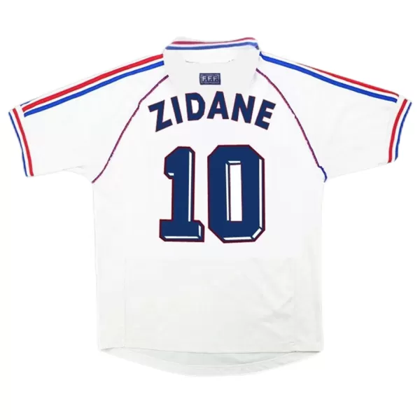 Zidane #10 Retro France Away Jersey World Cup 1998 - minejerseys