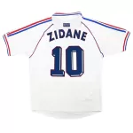 Zidane #10 Retro France Away Jersey World Cup 1998 - minejerseys