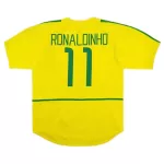 Ronaldinho #11 Retro Brazil Home Jersey World Cup 2002 - minejerseys