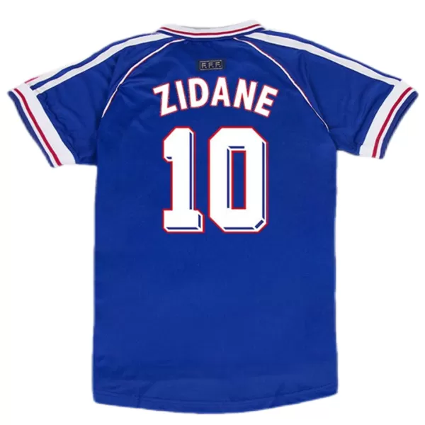 Zidane #10 Retro France Home Jersey World Cup 1998 - minejerseys