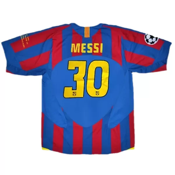 Messi #30 Retro Barcelona UCL Final Home Jersey 2005/06 - minejerseys