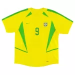 Ronaldo #9 Retro Brazil Home Jersey World Cup 2002 - minejerseys