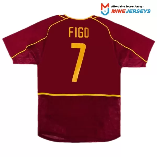 Figo #7 Retro Portugal Home Jersey World Cup 2002 - minejerseys