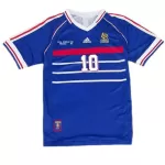 Zidane #10 Retro France Home Jersey World Cup 1998 - minejerseys
