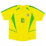 RIVALDO #10 Retro Brazil Home Jersey World Cup 2002 - minejerseys