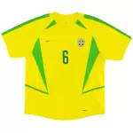 R.CARLOS #6 Retro Brazil Home Jersey World Cup 2002 - minejerseys