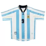 BATISTUTA #9 Retro Argentina Home Jersey World Cup 1998 - minejerseys