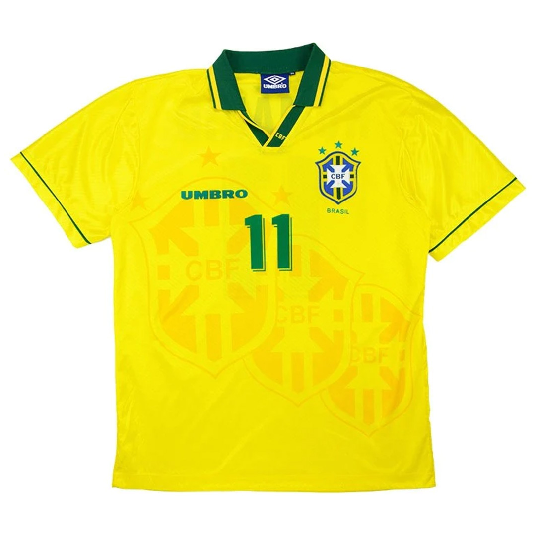 ROMARIO #11 Brazil Home Retro Jersey World Cup 1994 - Image 2