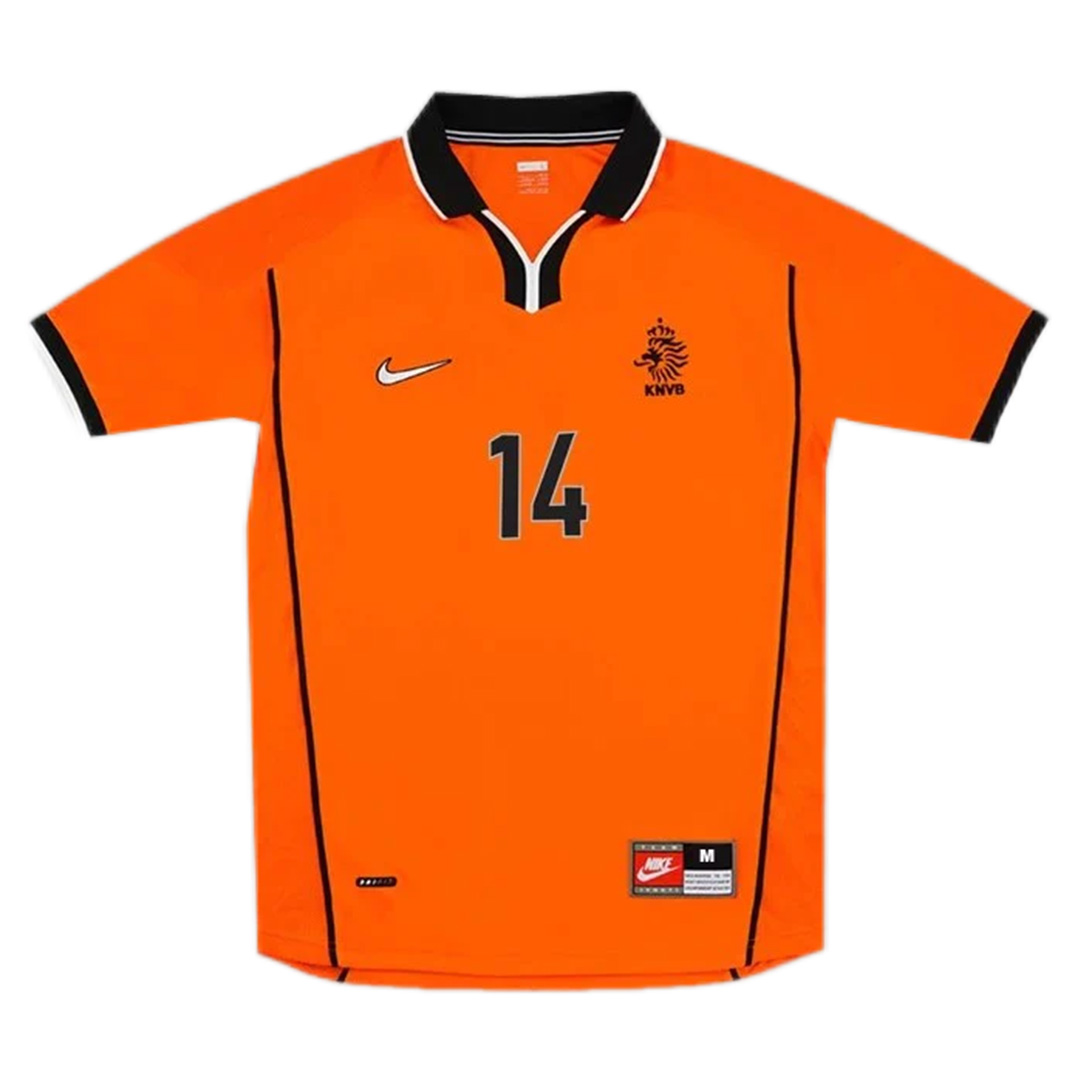Marc Overmars x Retro Netherlands Home Jersey World Cup 1998 - Image 2