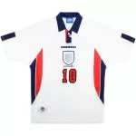 SHERINGHAM #10 Retro England Home Jersey World Cup 1998 - minejerseys
