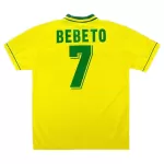 BEBETO #7 Retro Brazil Home Jersey World Cup 1994 - minejerseys