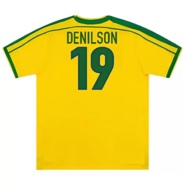 DENILSON #19 Retro Brazil Home Jersey World Cup 1998 - minejerseys