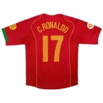 C.Ronaldo #17 Retro Portugal Home Jersey Euro 2004 - minejerseys