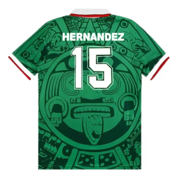 HERNANDEZ #15 Retro Mexico Home Jersey World Cup 1998 - minejerseys
