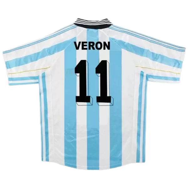VERON #11 Retro Argentina Home Jersey World Cup 1998 - minejerseys