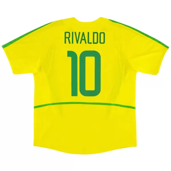 RIVALDO #10 Retro Brazil Home Jersey World Cup 2002 - minejerseys