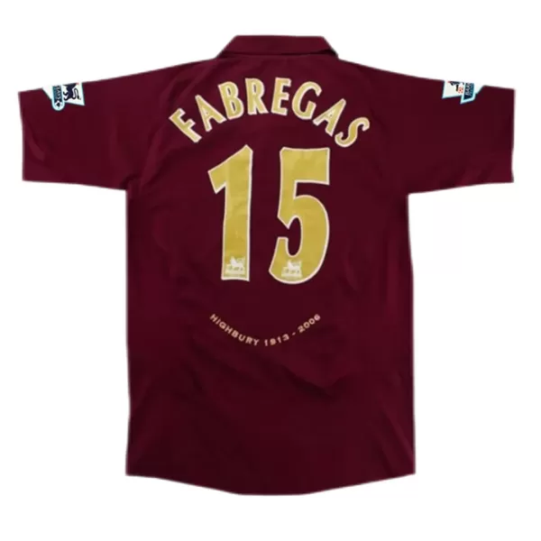 FABREGAS #15 Retro Arsenal Home Jersey 2005/06 - minejerseys