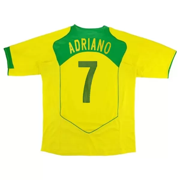 ADRIANO #7 Retro Brazil Home Jersey 2004 - minejerseys