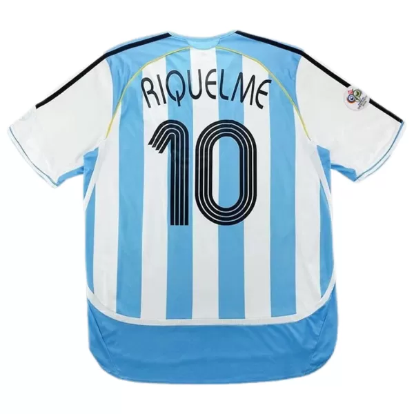 RIQUELME #10 Retro Argentina Home Jersey World Cup 2006 - minejerseys