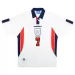 Beckham #7 Retro England Home Jersey World Cup 1998 - minejerseys