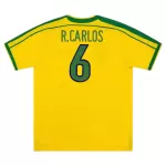 R.CARLOS #6 Retro Brazil Home Jersey World Cup 1998 - minejerseys
