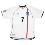 Beckham #7 Retro England Home Jersey World Cup 2002 - minejerseys