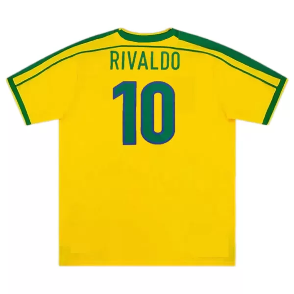 RIVALDO #10 Retro Brazil Home Jersey World Cup 1998 - minejerseys