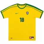LEONARDO #18 Retro Brazil Home Jersey World Cup 1998 - minejerseys