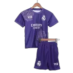 Kids Real Madrid Y-3 Fourth Jersey Kit Purple 2023/24 - minejerseys