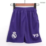Kids Real Madrid Y-3 Fourth Jersey Kit Purple 2023/24 - minejerseys