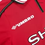 Retro Manchester United Home Long Sleeve Jersey 1998/00 - minejerseys