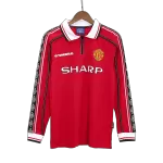 Retro Manchester United Home Long Sleeve Jersey 1998/00 - minejerseys