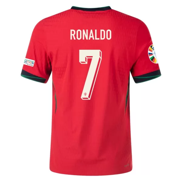 Ronaldo #7 Portugal Home Match Jersey Player Version EURO - minejerseys