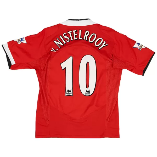 v.Nistelrooy #10 Retro Manchester United Home Jersey 2004/06 - minejerseys