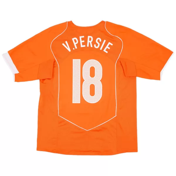 V.PERSIE #18 Retro Netherlands Home Jersey EURO 2004 - minejerseys