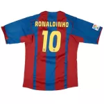 Ronaldinho #10 Retro Barcelona Home Jersey 2004/05 - minejerseys