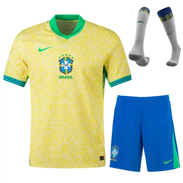 [Super Replica] Brazil Home Full Kit Copa America - minejerseys