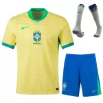[Super Replica] Brazil Home Full Kit Copa America - minejerseys