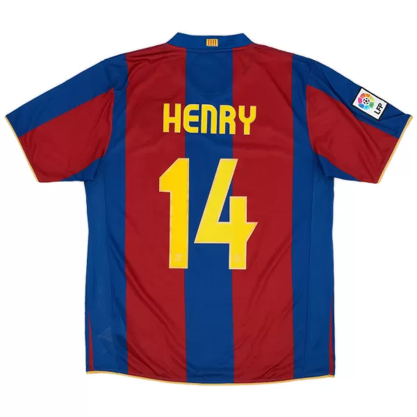 Henry #14 Retro Barcelona Home Jersey 50-Years Anniversary 2007/08 - minejerseys